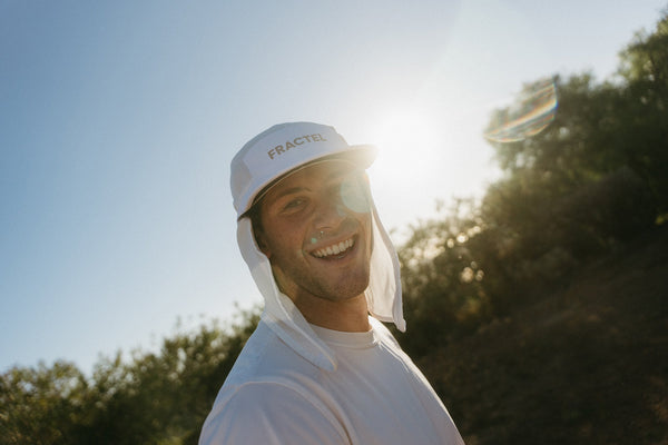 Fractel legionnaire running hat, full sun coverage