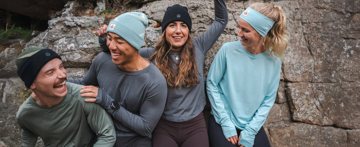 Fractel running beanie in Polartec Wind Pro fleece