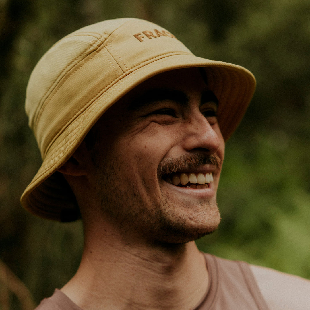 B-Series Beige Bucket Running Hat