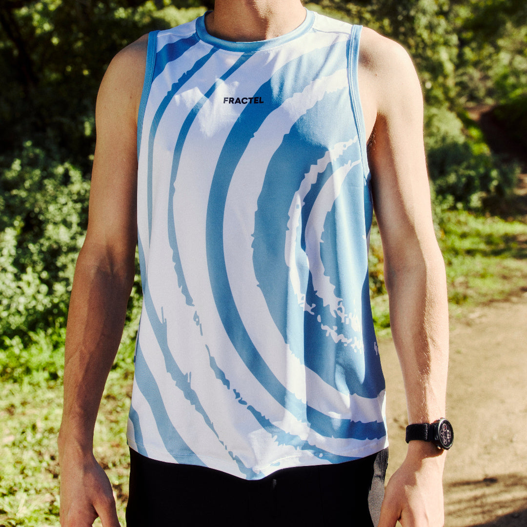 Running Signlet Men's Running SINGLET in BLUE – FRACTEL