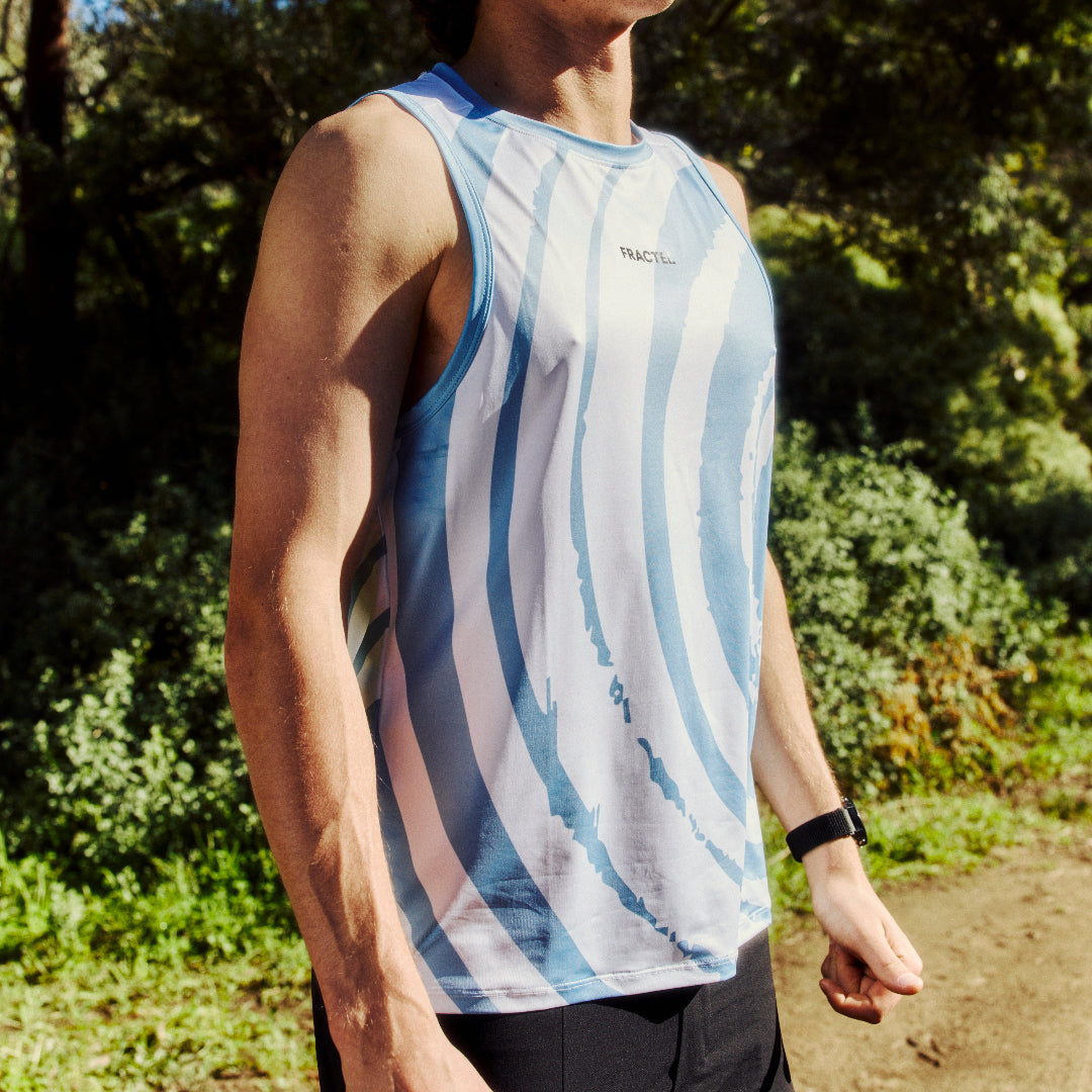Running Signlet Men's Running SINGLET in BLUE – FRACTEL