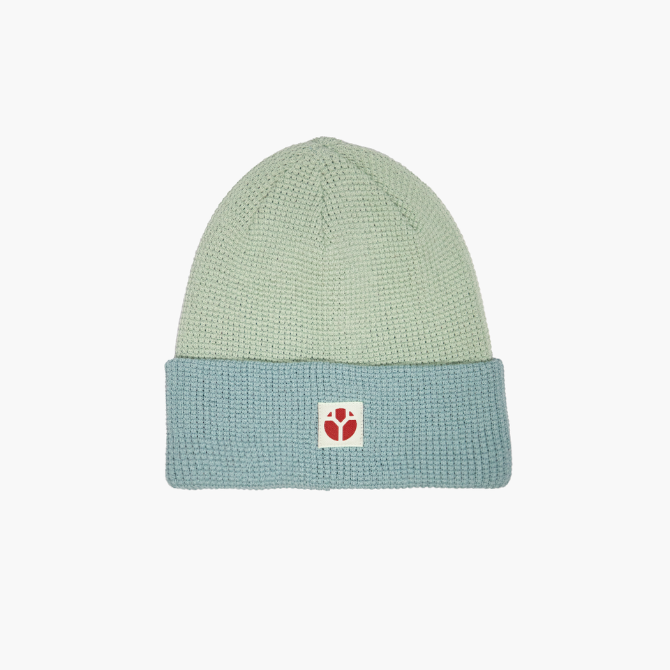 Beanie - FRESHWATER - Waffle Knit, front view