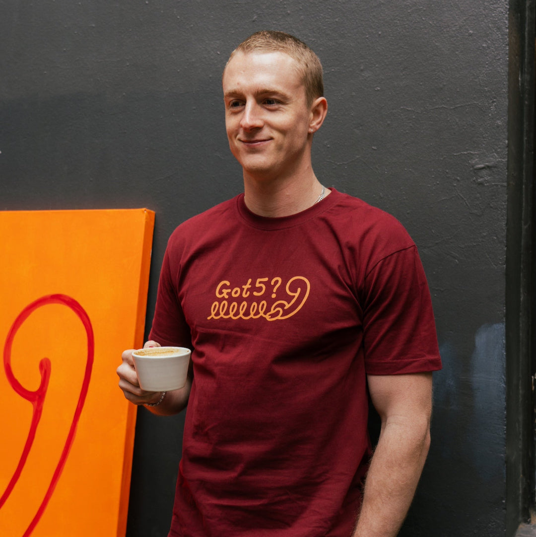 Casual T-Shirt Red On Model