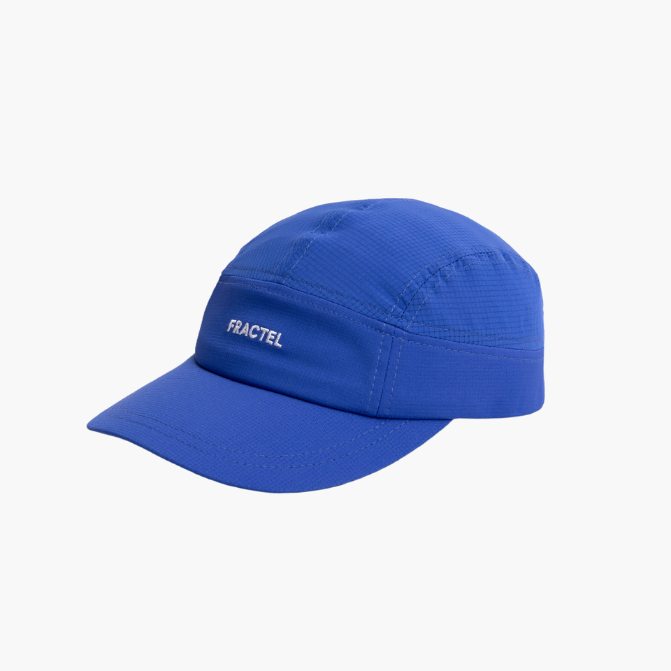 Fractel R-Cobalt 2.0 running cap in blue, angled view