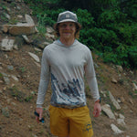 Runner wearing the Fractel S-ROCKIES Adventure Shirt - Limited Edition